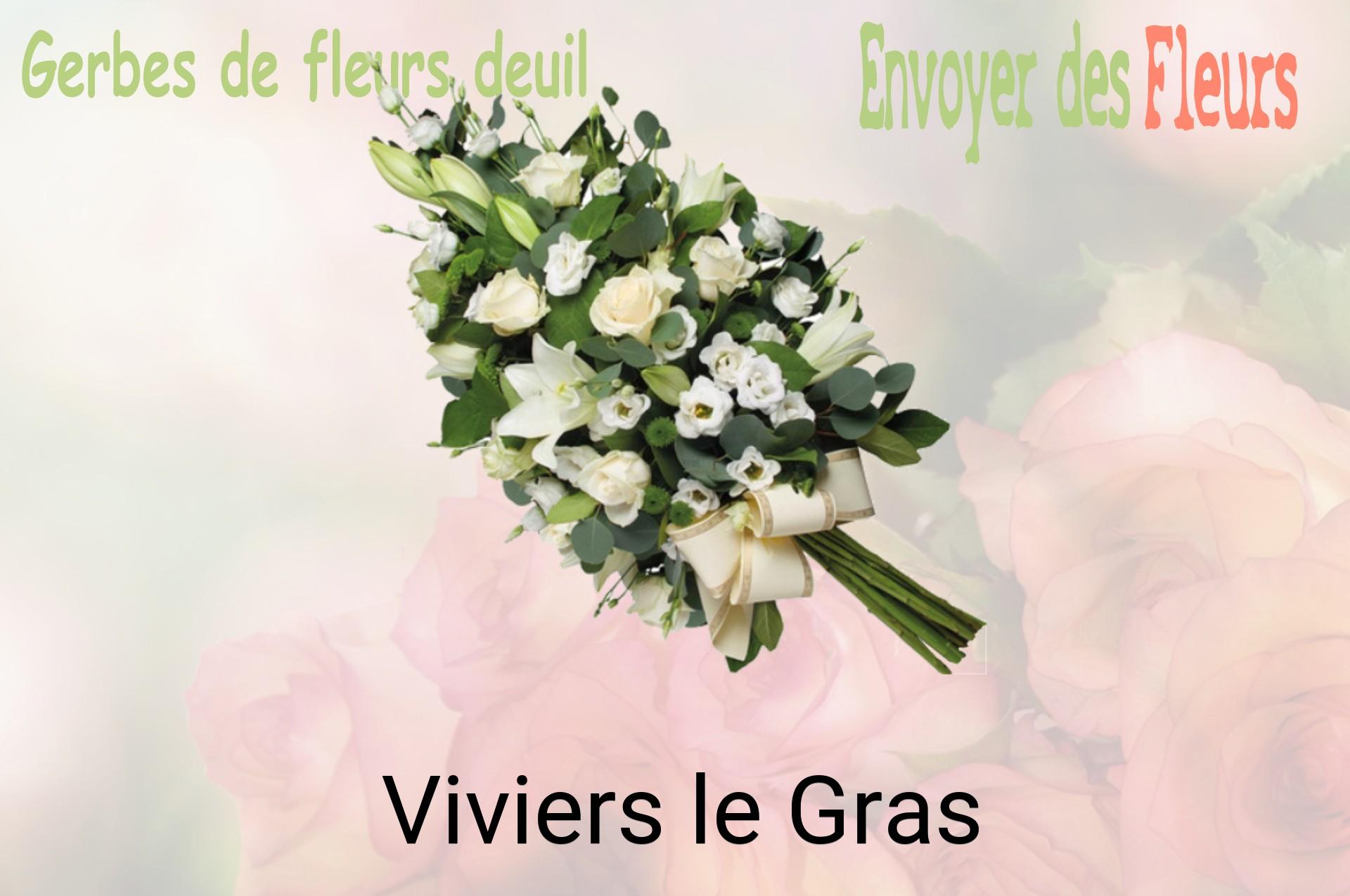 Gerbe de fleurs de deuil livrée à Viviers-le-Gras